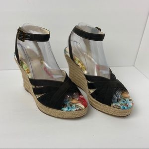 Guess by Marciano Floral Wedge Lynlee Womens 7.5